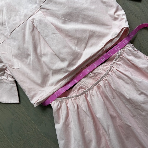 Self-Portrait Pink Cutout Mini Dress Lace Appliqué Shirt Dress - US 0 - Picture 10 of 11